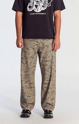 Pacsun Dark Camo Baggy Carpenter Jeans