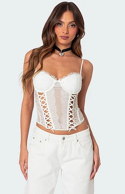 Edikted Becki Sheer Lace Cupped Corset