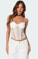 Edikted Becki Sheer Lace Cupped Corset