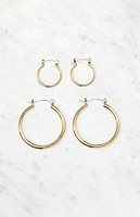 2 Pack Hoop Earrings