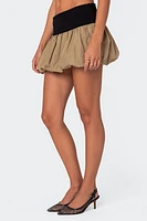 Edikted Liv Nylon Bubble Mini Skirt