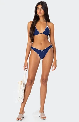 Edikted Golden Ruffle Edge Bikini Bottom