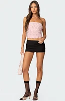 Edikted Rosee Textured Floral Corset