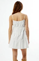 Your Favorite Button Front Tiered Mini Dress