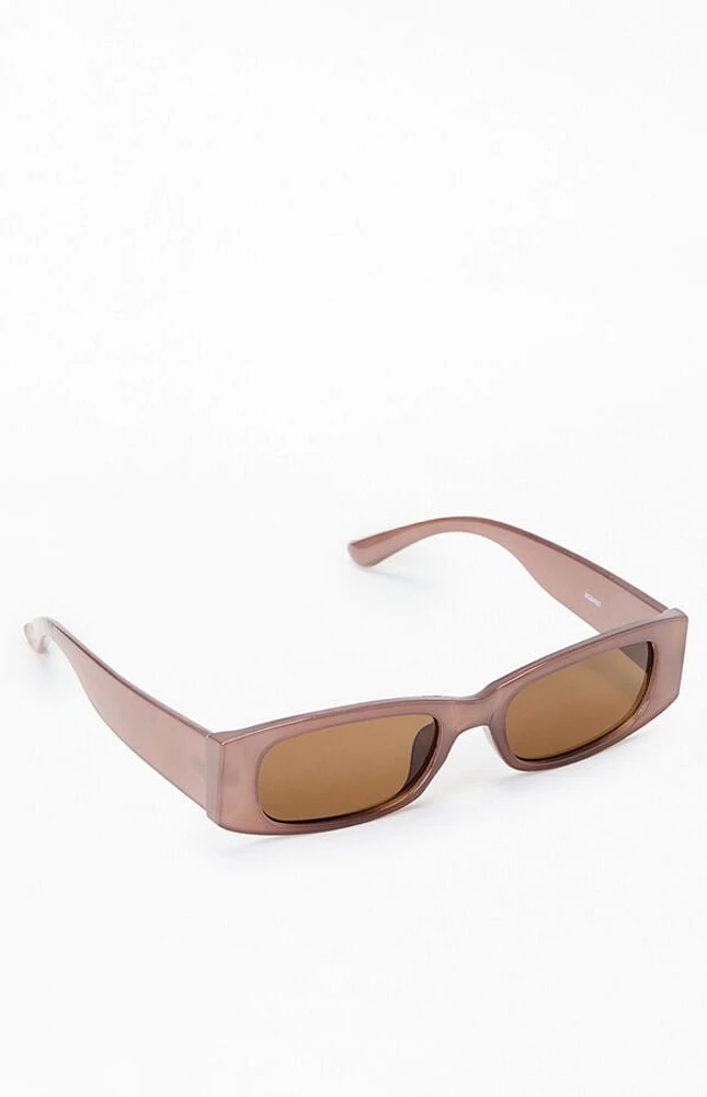 Pacsun Mauve Rectangle Sunglasses