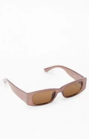 PacSun Mauve Rectangle Sunglasses