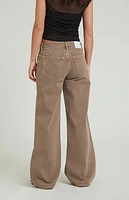 Pacsun Brown Low Rise Extreme Baggy Jeans