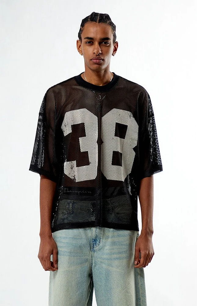 Pacsun 38 Black Mesh Jersey