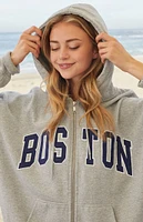 John Galt Christy Boston Zip Up Oversized Hoodie