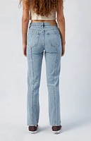 PacSun Light Indigo Seamed Dad Jeans