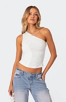 Ivy Ruched One Shoulder Top