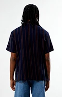 Brixton Bunker Striped Waffle Knit Camp Shirt