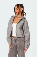 Edikted Hooded Texture Bomber Jacket