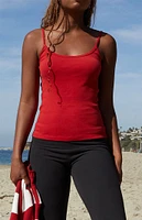 John Galt Red Skylar Tank Top