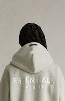 Fear of God Essentials Women's Heather Stone Classic Zip Up Hoodie