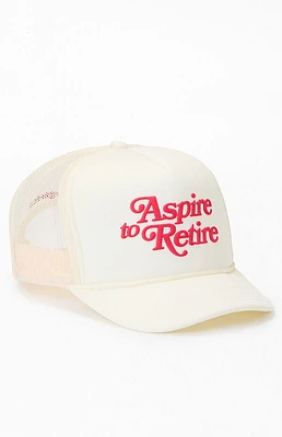 Motel Margarita Aspire To Retire Script Trucker Hat