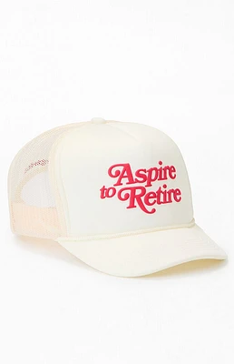 Motel Margarita Aspire To Retire Script Trucker Hat