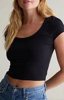 Est. PAC 1980 Tessa Scoop Short Sleeve Crop Top