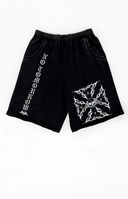 No Tomorrow x Civil Iron Skull Sweat Shorts