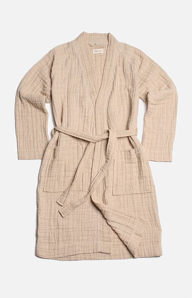 Organic Sand Gauzy Robe