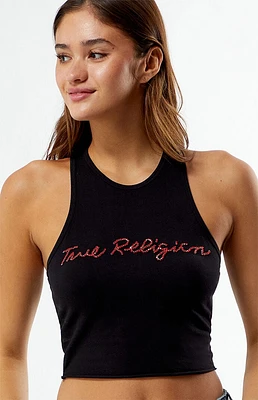 True Religion Crystal Cropped Tank Top