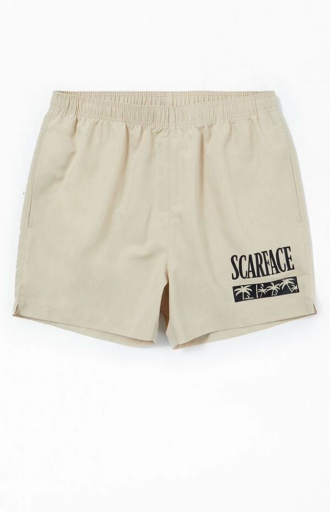 Cream Scarface Swim 4.5" Trunks
