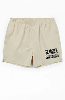 Cream Scarface Swim 4.5" Trunks