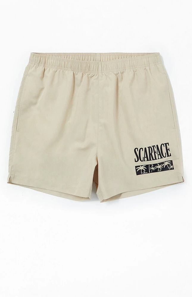 Cream Scarface Swim 4.5" Trunks