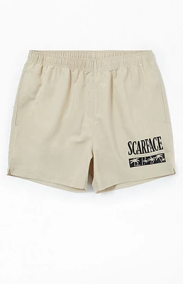 Cream Scarface Swim 4.5" Trunks