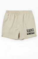 Cream Scarface Swim 4.5" Trunks