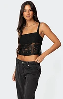 Edikted Gwyn Mixed Lace Top