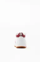 Converse White & Burgundy Fastbreak Pro Shoes