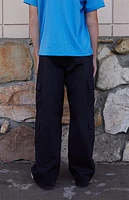 Pacsun Kids Stretch Black E-Waist Porter Baggy Cargo Pants