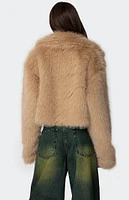 Edikted Sierra Oversized Faux Fur Jacket