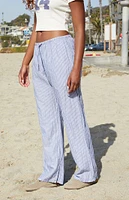 John Galt Navy & White Striped Anastasia Linen Pants