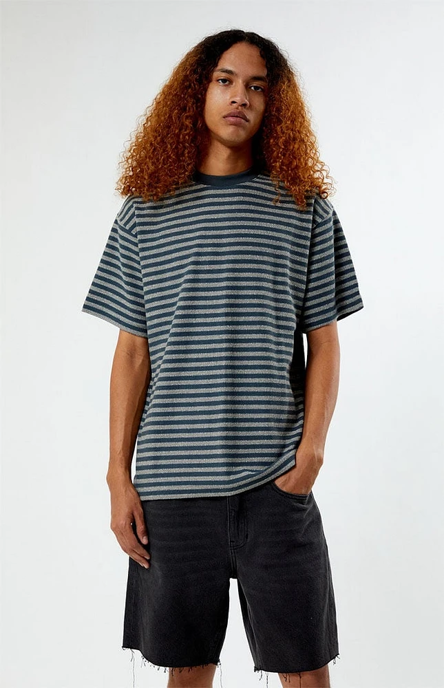 Compass Striped Texture T-Shirt