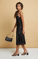 Beverly and Beck Olivia Burnout Velvet Midi Dress