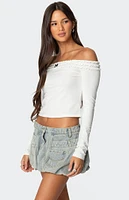 Edikted Gia Ruffled Off Shoulder Top