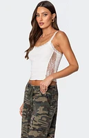 Edikted Lacey Paneled Tank Top