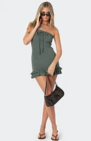 Edikted Terry Cloth Strapless Mini Dress