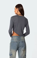 Asymmetric Long Sleeve T-Shirt