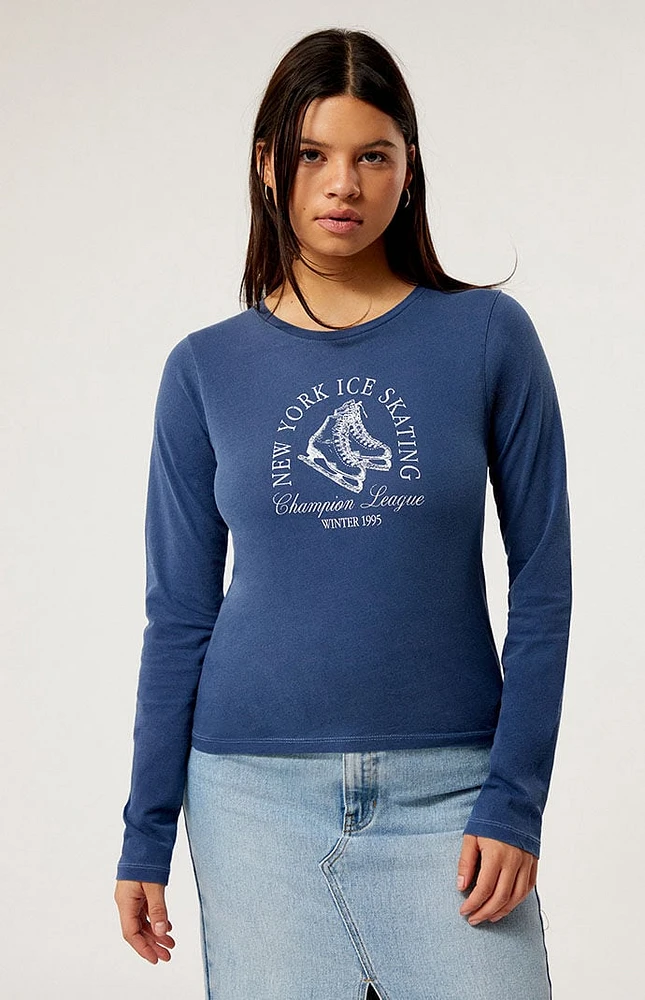 Golden Hour New York Ice Skating Long Sleeve T-Shirt