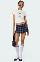 Edikted Ara Plaid Pleated Skort