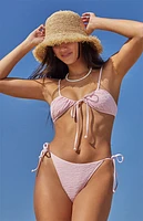Pacsun Pink Foxglove Tie Side Bikini Bottom