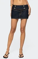 Edikted Mayanne Denim Mini Skirt