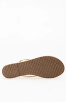 TKEES Women's Gold Metallics Sandals