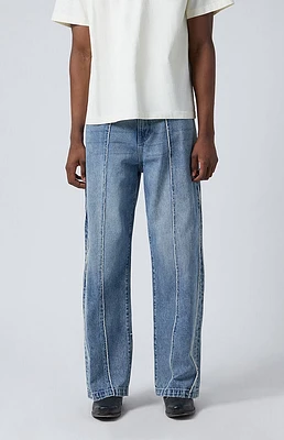 PacSun Light Indigo Seamed Extreme Baggy Jeans