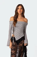 Alona Asymmetric Fold Over Knit Top