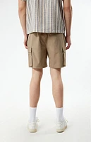 PacSun Brown Stretch Cargo Shorts