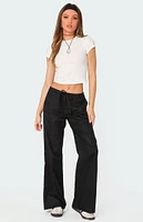 Maison Straight Leg Linen Pants